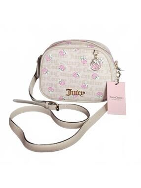 Juicy Couture Berry Sweet Camera Crossbody Bag Satchel Strawberry Sandstone NWT